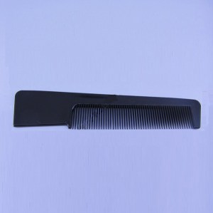 Расческа пластик с ручкой.,130 мм, черная ABC-0152